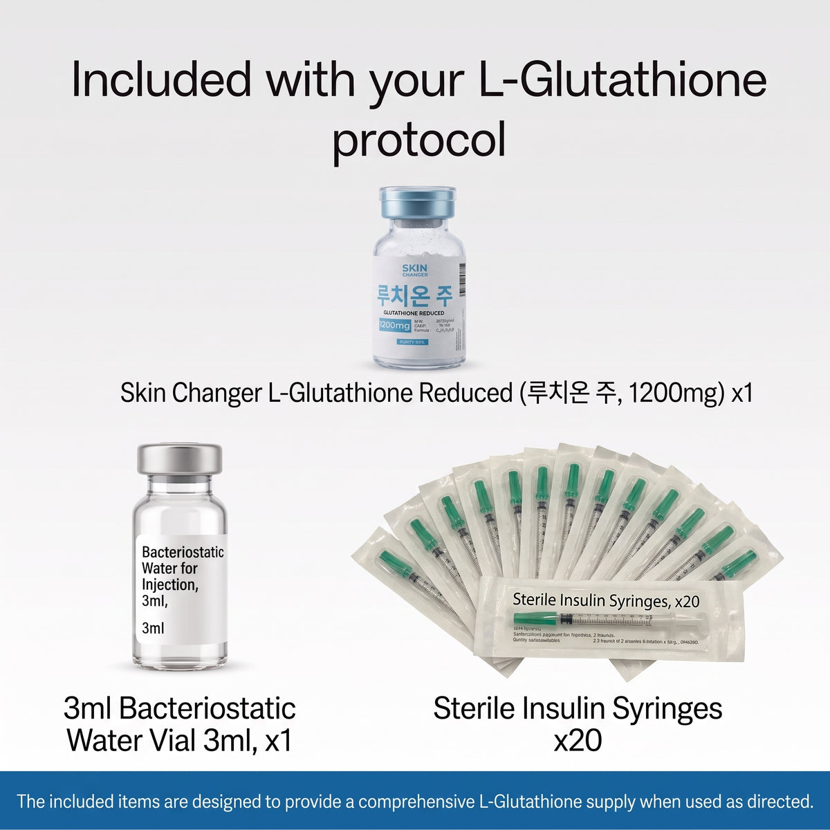 Skin Changer L-Glutathione 1200mg | Subcutaneous Skin Brightening Kit